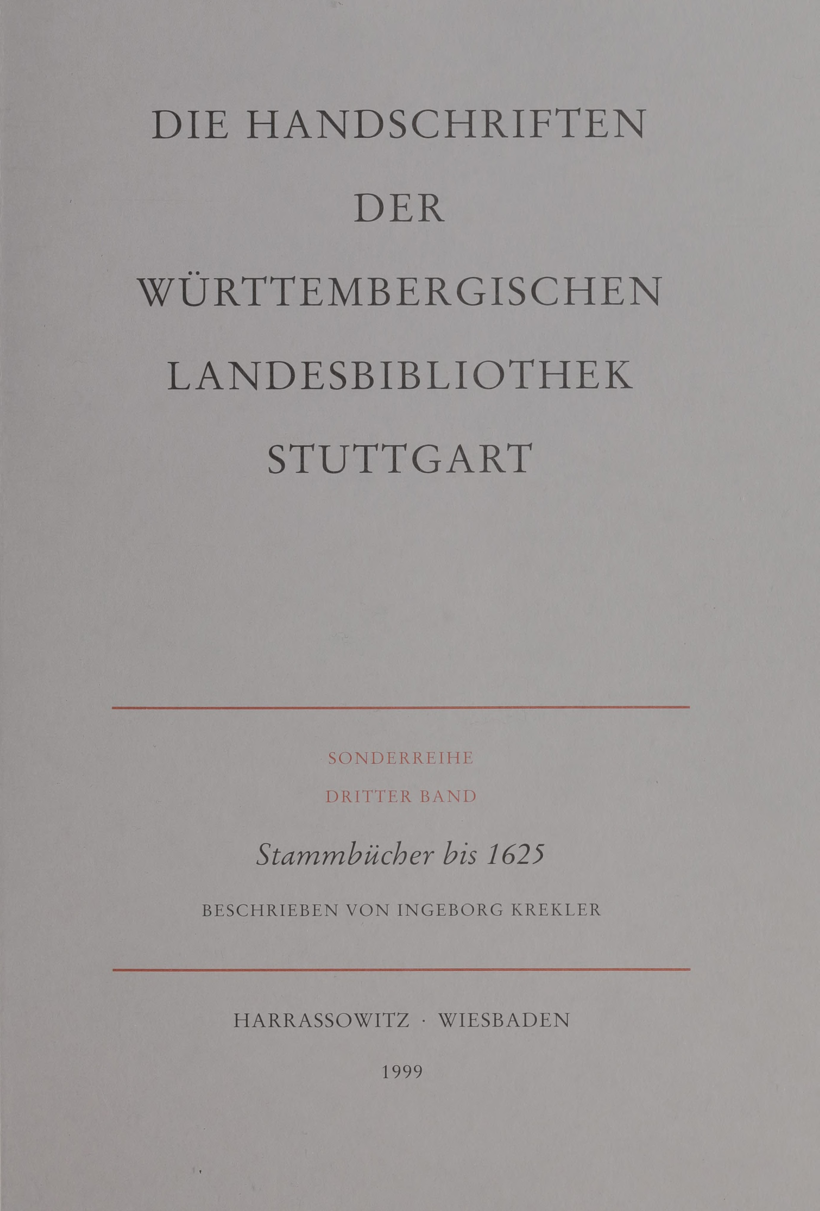 Stammbücher bis 1625